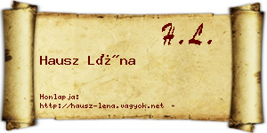 Hausz Léna névjegykártya